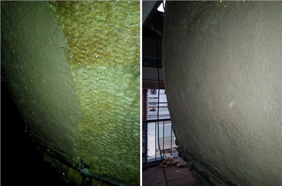 哈鍋?lái)椖浚哄仩t本體保溫--抹面層-火龍耐材提供