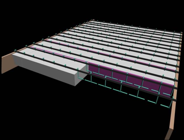 隧道窯平吊頂大塊四周包掛結構示意圖-火龍耐材提供 隧道窯平吊頂大塊四周包掛結構示意圖-火龍耐材提供