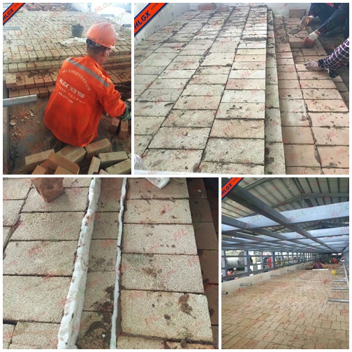 棍底式爐爐底耐火磚鋪設 棍底式爐爐底耐火磚鋪設